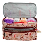 Печать Шерстяной вязальный крючок вместительная сумка для хранения из ткани Оксфорд Вязание пряжа держатель Органайзер чехол для шитья инструмент организатор