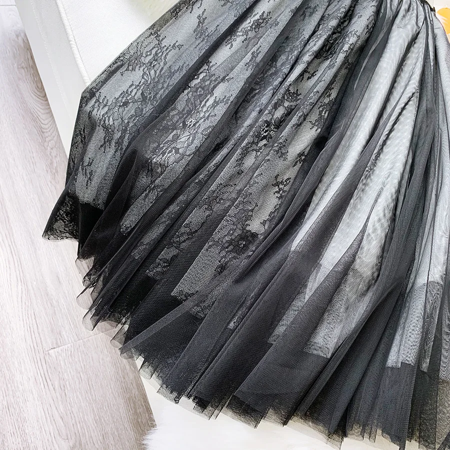 REALEFT новая весенне-летняя винтажная кружевная Лоскутная сетчатая фатиновая