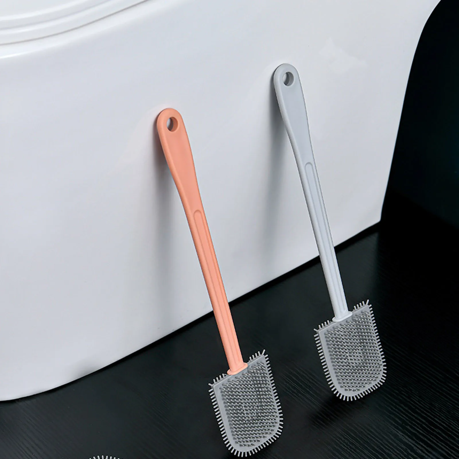 

Toilet Brush Toilet Cleaning Kit Silicone Wall Hanging Toilet Cleaning Brush Storage : Home Supplies Household Cleaning Tools