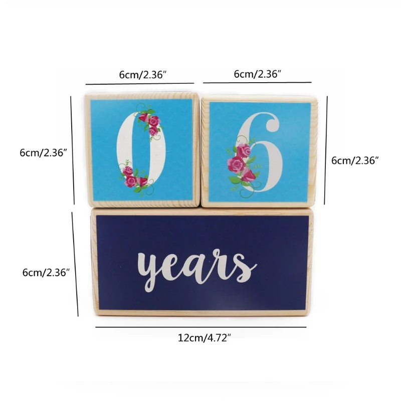 

null Wooden Baby Age Milestone Blocks, Set of 3 Blocks, Keepsake Baby Photo Prop for Social Media Sharing, New Parents Gifts,