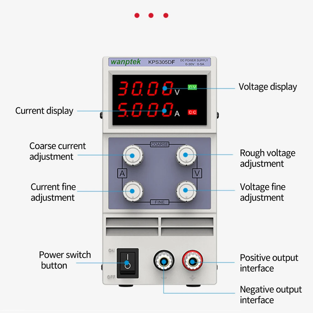 Высокая Точность DC Питание 30V /5A KPS305DF Разрешение 0 01 V/0.001A Регулируемый двойной