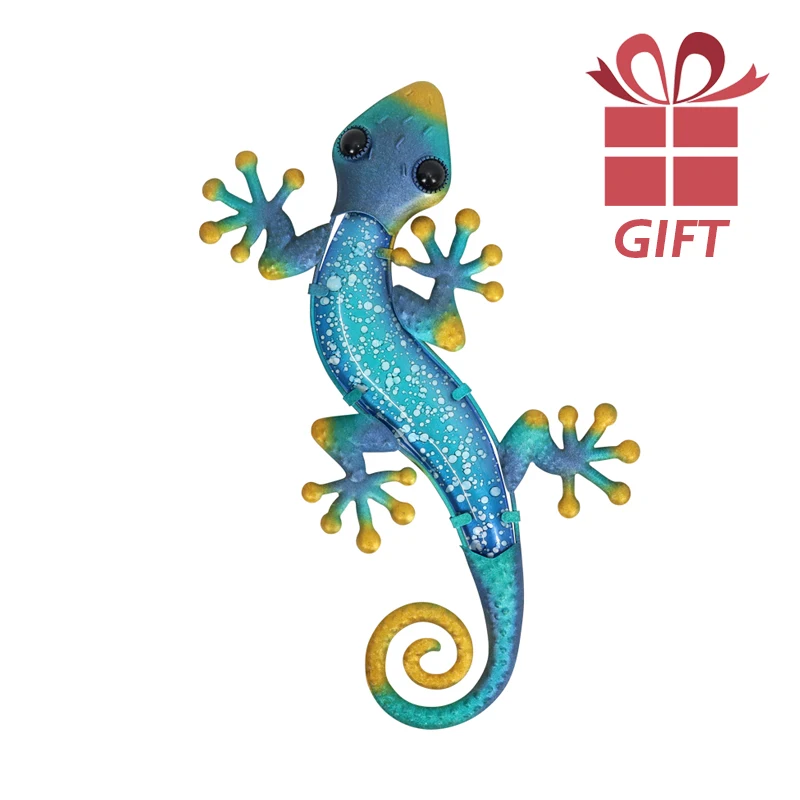 

Liffy Wall Hanging Metal Lizard Wall Art for Home Garden Decoration Outdoor Statues Accessories Sculptures and Animales Jardin