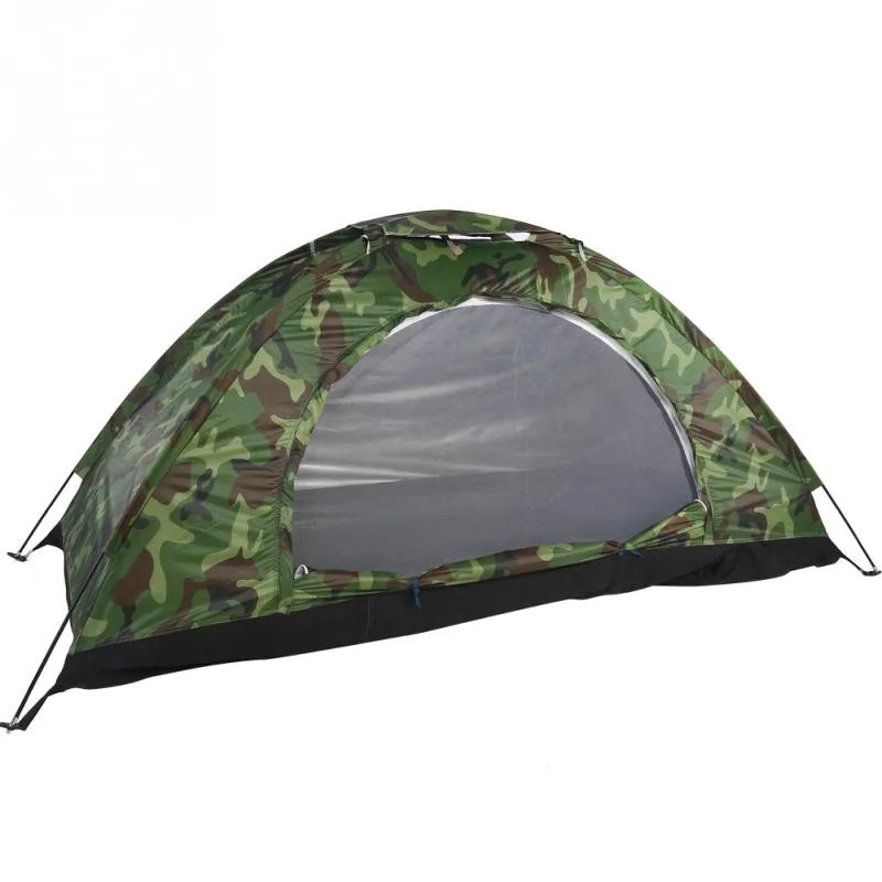 Camping Tent Camouflage Beach Ultralight Outdoor Single Layer Military Sun Shade Shelter Hiking Travel waterproof | Спорт и
