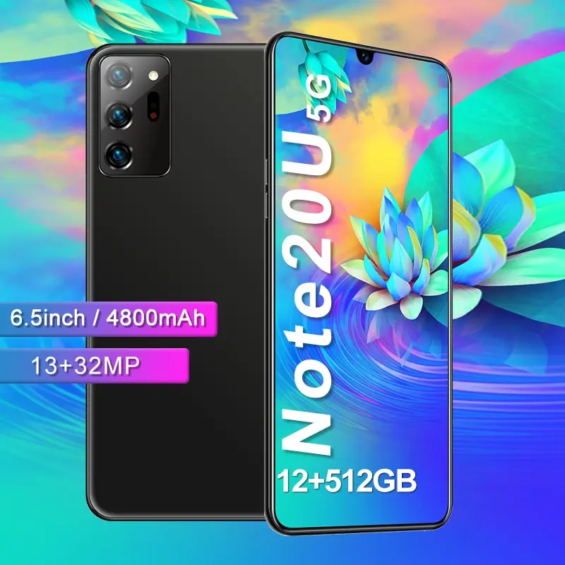 

Note20u 6.5 Inch Full Screen 10 Core 13+32mp 4800mah Mtk6799 Face Unlock Mobile Phone 8+256gb Global Smart Phone