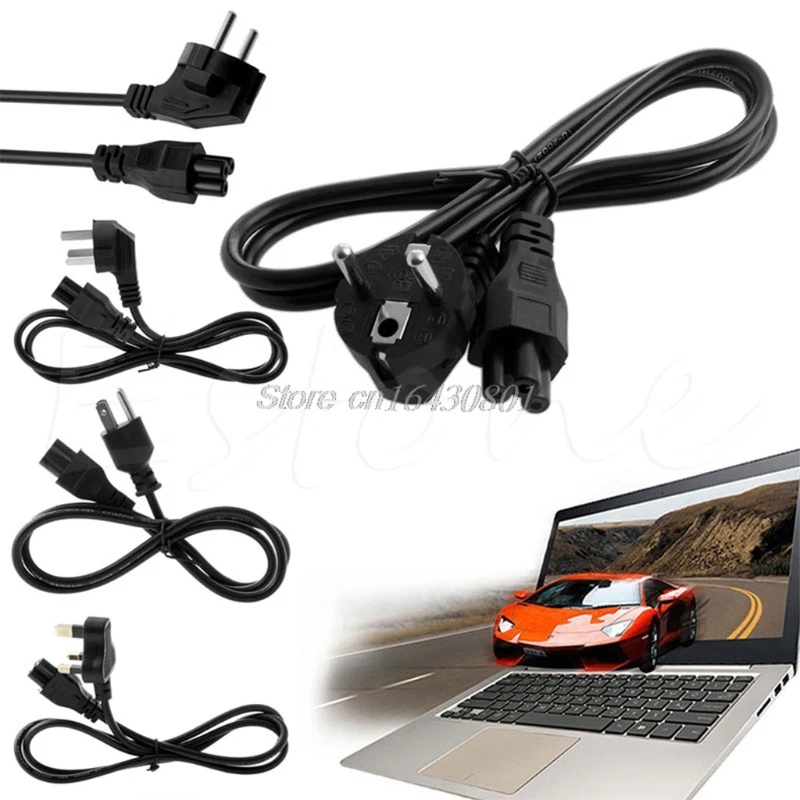 

US/UK/EU/AU Plug 3-Pin AC Power Cord Cable For Dell Laptop ThinkPad IBM