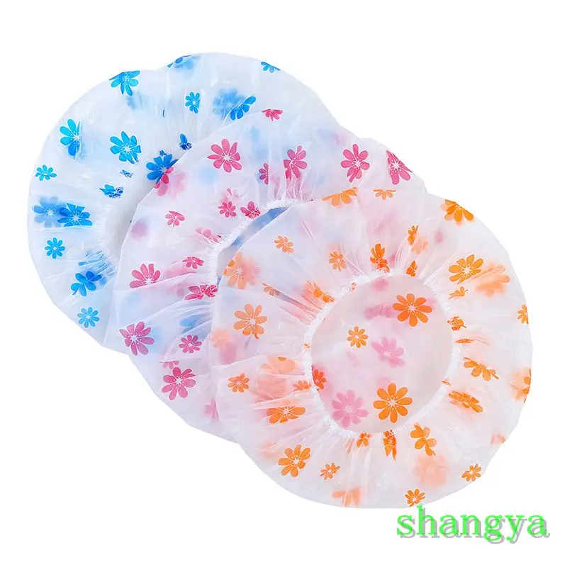 1 шт. водонепроницаемая утолщенная эластичная шапочка для душа в горошек|Ванная| |