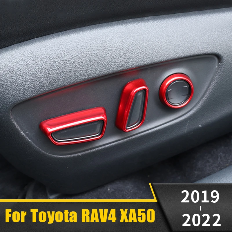 

For Toyota RAV4 2019 2020 2021 2022 RAV 4 XA50 ABS Car Seat Adjustment Switch Knob Panel Trim Cover Trim Stickers Accessories