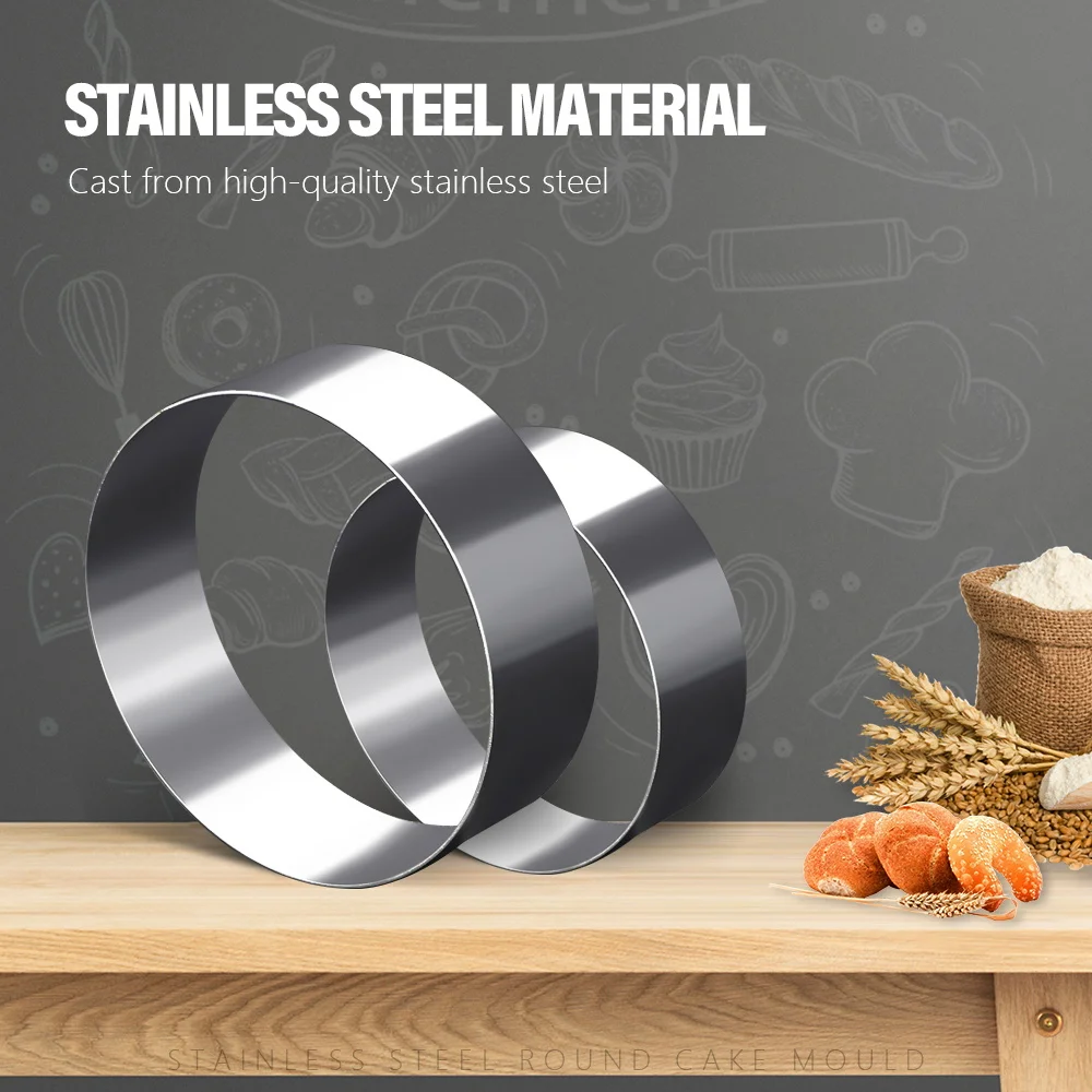 

Цин 3 шт./компл. формочки для печенья Кухня аксессуары Нержавеющая сталь бисквитная формочка Портативный круглый Форма выпечки инструмент ...