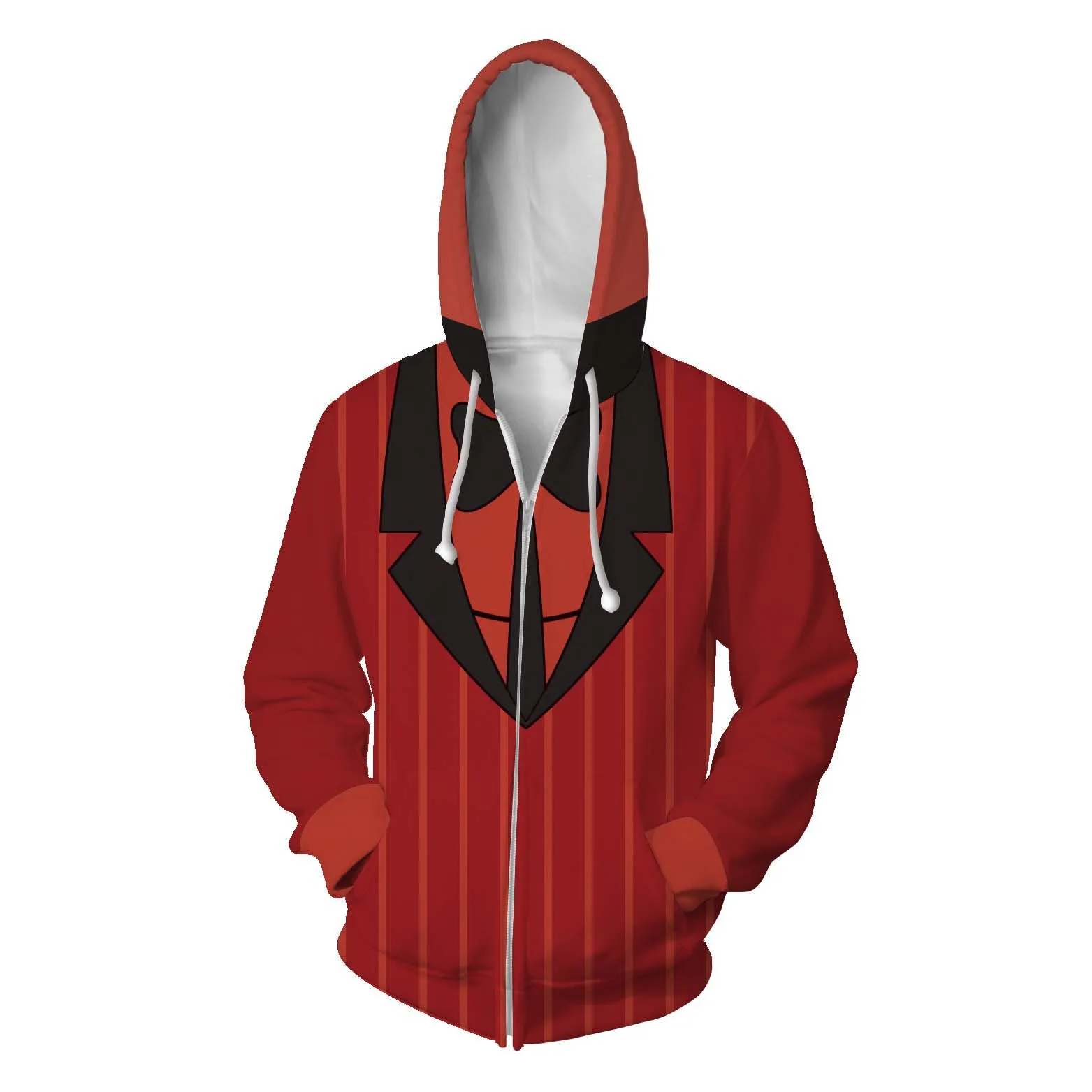 

Cosplay Costume Hazbin Jacket Hoodie Hotel Sweatshirt Halloween Tops Halloween Zipper Hooded Jersey