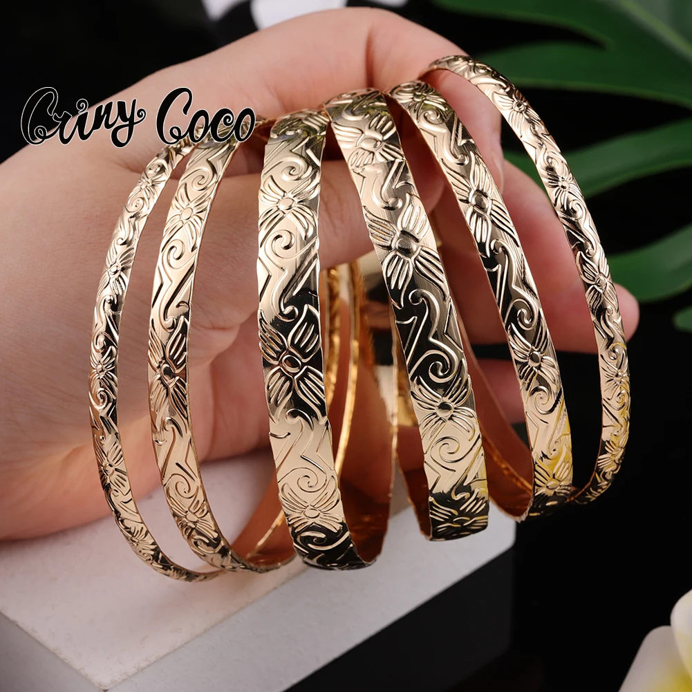 

Cring Coco Hawaiian Designer Women's Bracelet Jewelry Copper Bangles Hand Gold Plated Bracelets Bracelet for Women Luxury 2022