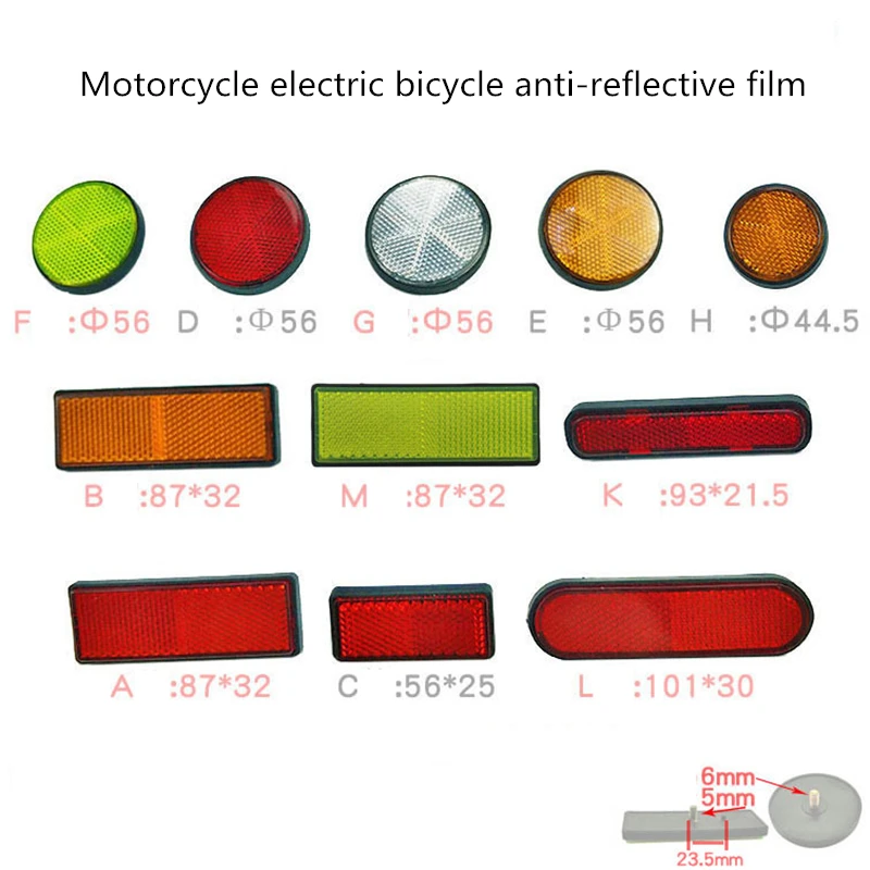

1Piece Hot Rectangle Round Car Motorcycle Bike Caravan Truck Screw On Safety Reflector Car Stickers Car Exterior Accessories