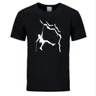 Футболка мужская хлопковая с коротким рукавом, брендовая забавная тенниска для восхождения, повседневная майка для мужчин, лето