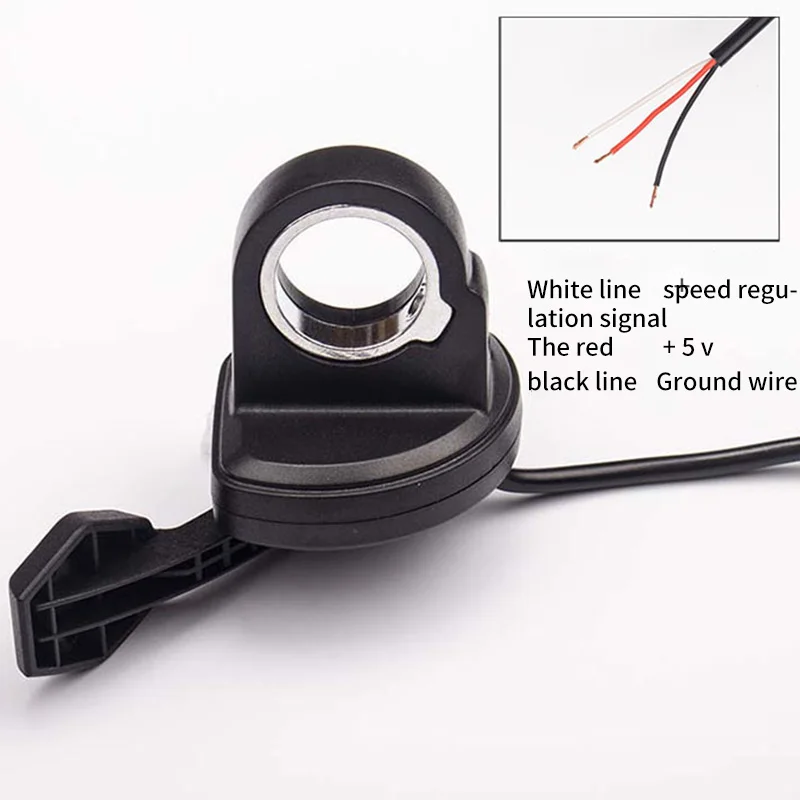 Accelerator Speed Control Electric Bike ABS Metal Thumb Throttle Scooter Accessories Black Replacement Practical 3 Wire Grip