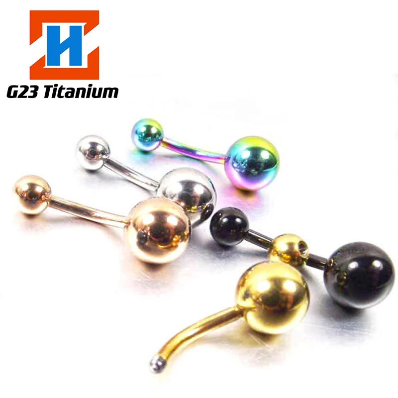 

1Pc new G23 titanium belly button bar belly button ring barbell Ombligo sexy Nombril male body female body piercing jewelry