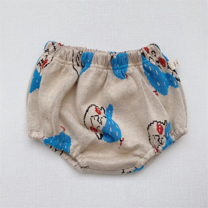 Pantalones cortos de algod&oacute;n con estampado de dibujos animados para beb&eacute;s, pantal&oacute;n informal a cuadros de Pp para beb&eacute;s reci&eacute;n nacidos, para oto&ntilde;o, 2021-5