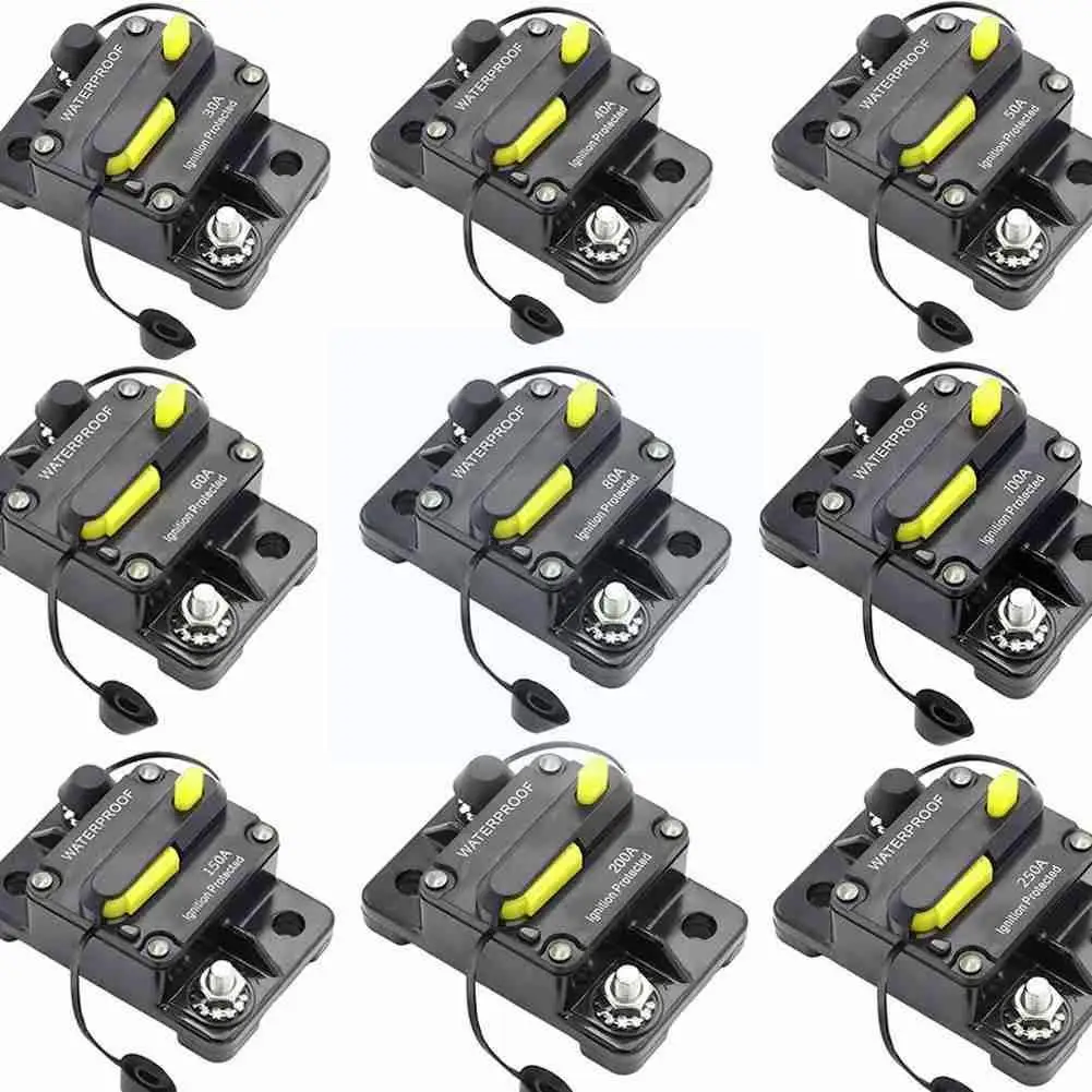 

30-300A Circuit Breaker With Manual Reset For Boat Marine Battery 72V 12V Truck, Bus Yacht Breaker Trailer - Circuit DC RV E5A5