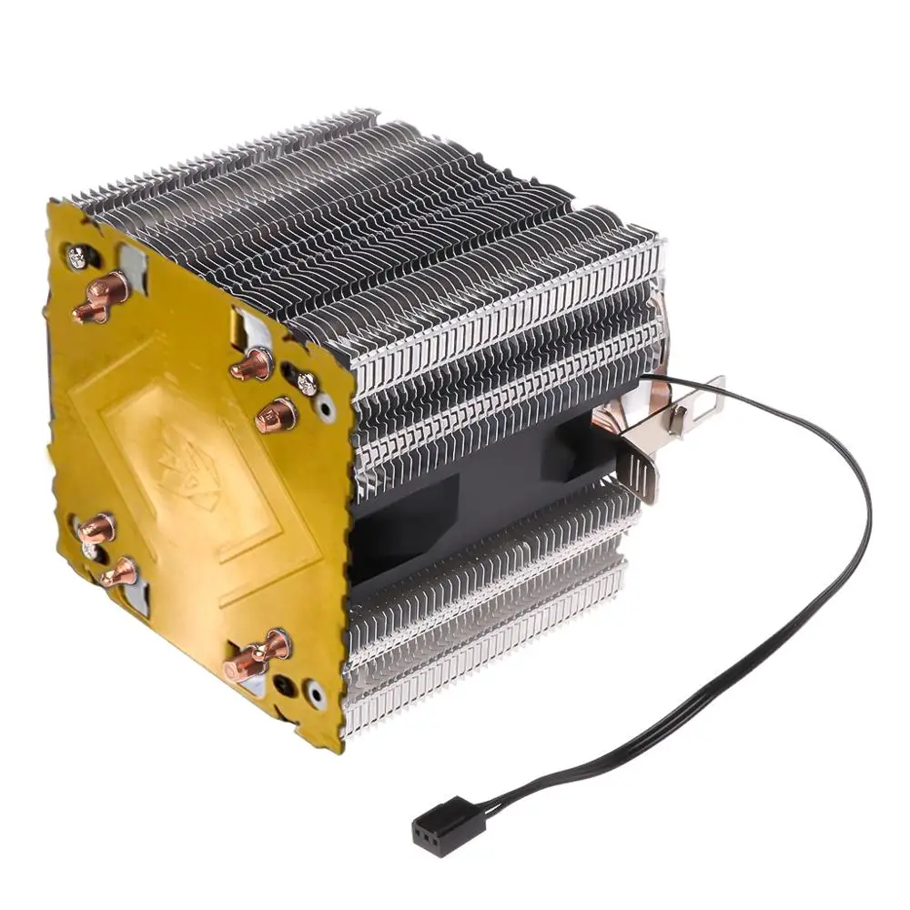 4 тепловых трубки 130 Вт красный кулер для процессора 3-контактный вентилятор