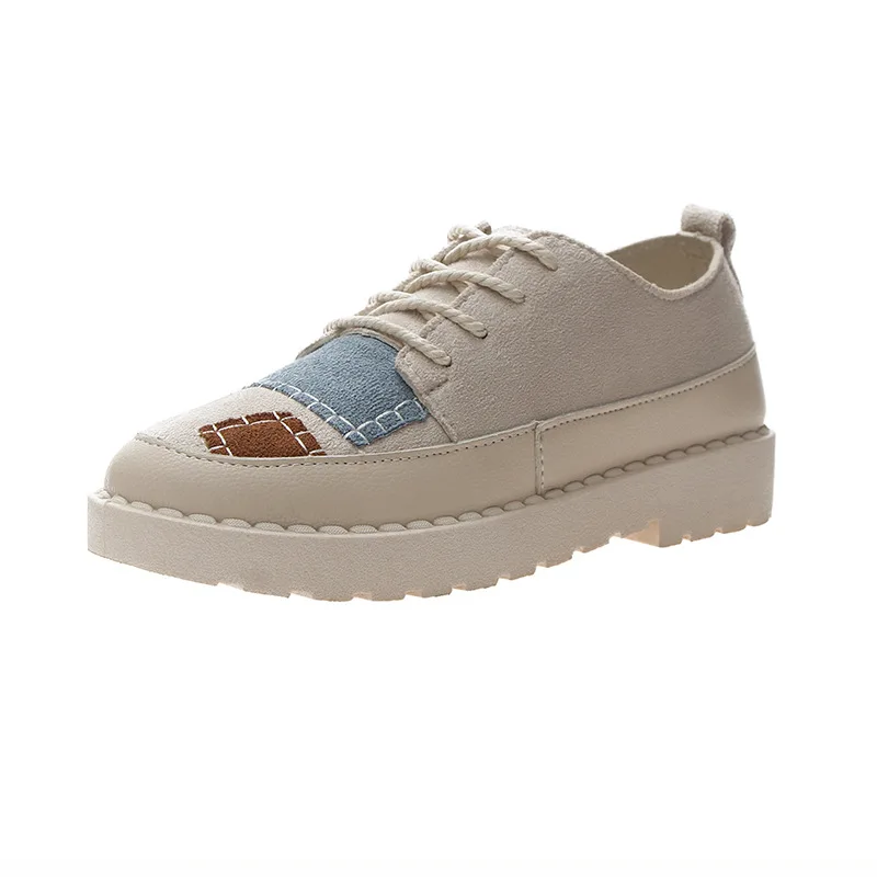 2020 новый стиль Женская обувь в Корейском стиле модная на плоской подошве с