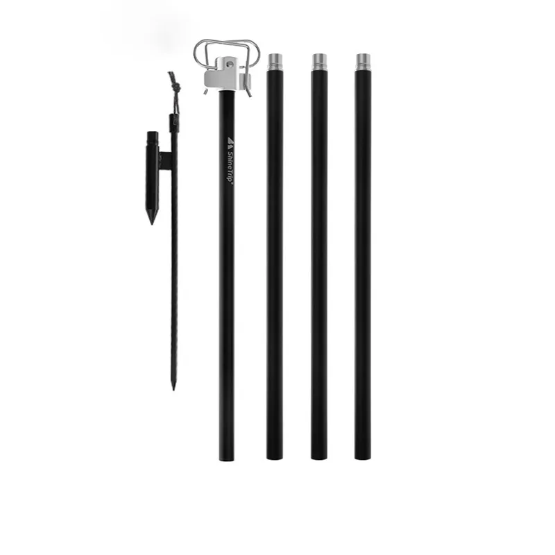 Camping Folding Light Stand Shrink Outdoor Lantern Height Adjustable Standing Ultralight Aluminum Hanger | Спорт и развлечения