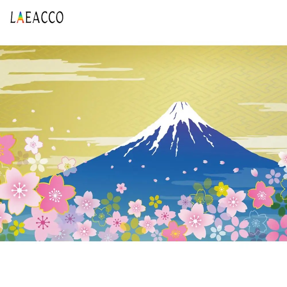 Laeacco японское крепление Fuji Cherry живопись фотографии фоны индивидуальные