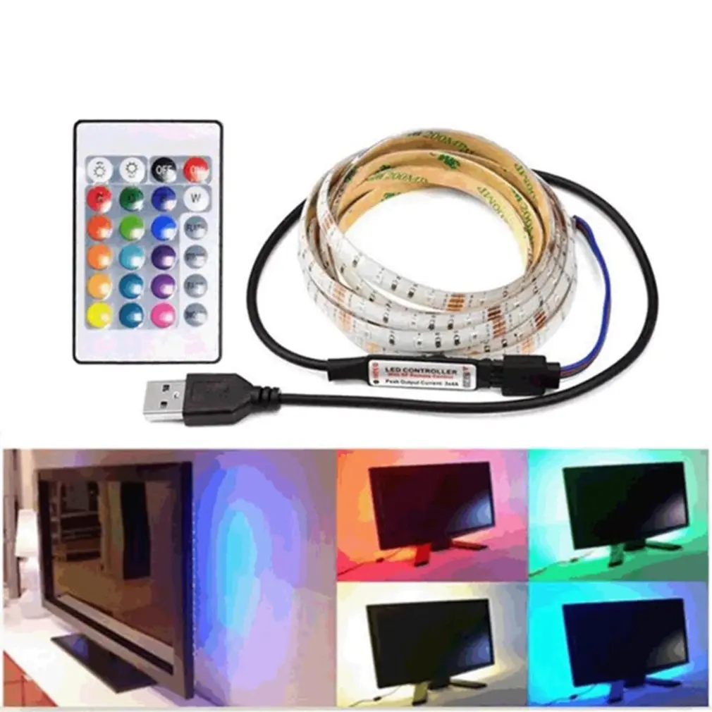 Светодиодная ленсветильник 5050RGB меняющая цвет водонепроницаемая лента RGB для