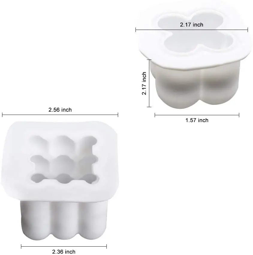 Силиконовые свечи прессформы торта 3D кубик нескольких шарики Fondant (сахарная)