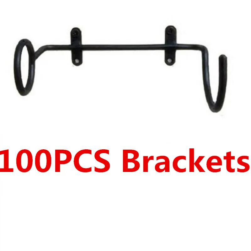 100PCS Brackets 1-100 шт, дешевое настенное крепление черного металла, полка для винных бутылок, подставка для винных бутылок, кронштейн для винных бутылок от поставщика - Цвет: 100PCS Brackets