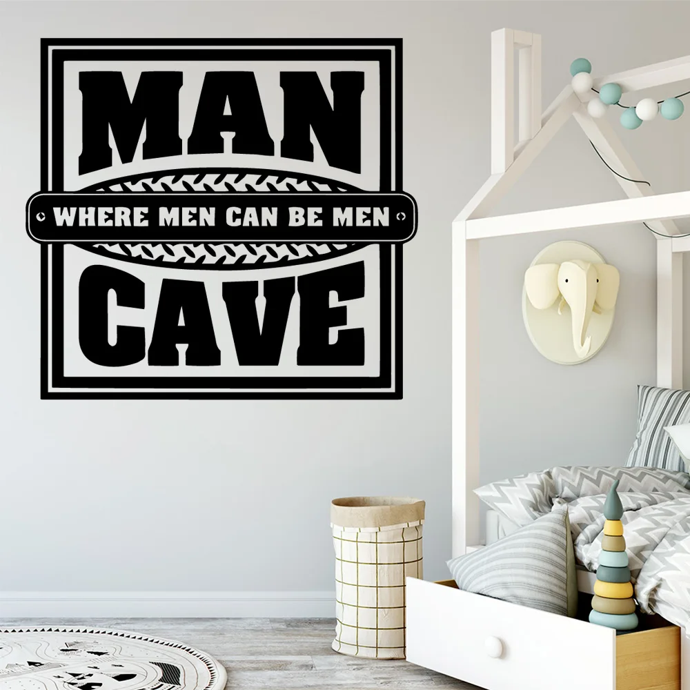 Симпатичная мужская пещера Настенная Наклейка для гостиной съемная роспись