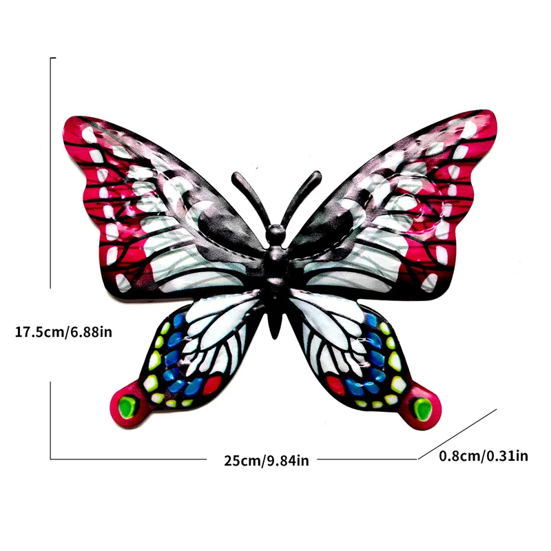 

3D Metal Butterfly Decor Wall Stickers Creative Butterflies Home Decor Kids Room Decoration Art Wall Decor Sculpture