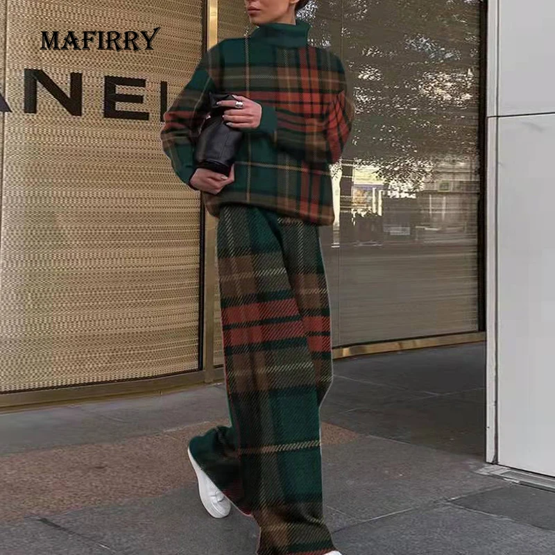 Женская одежда для отдыха с длинным рукавом и широкими штанинами комплект из 2