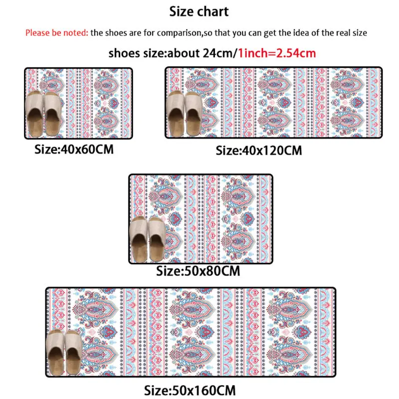 Bubble Kiss 2021 Nordic Flower Pattern Strip Kitchen Mat 40cmX60cm Door Entrance Carpet Waterproof Floor Mats Hot Sale | Дом и сад