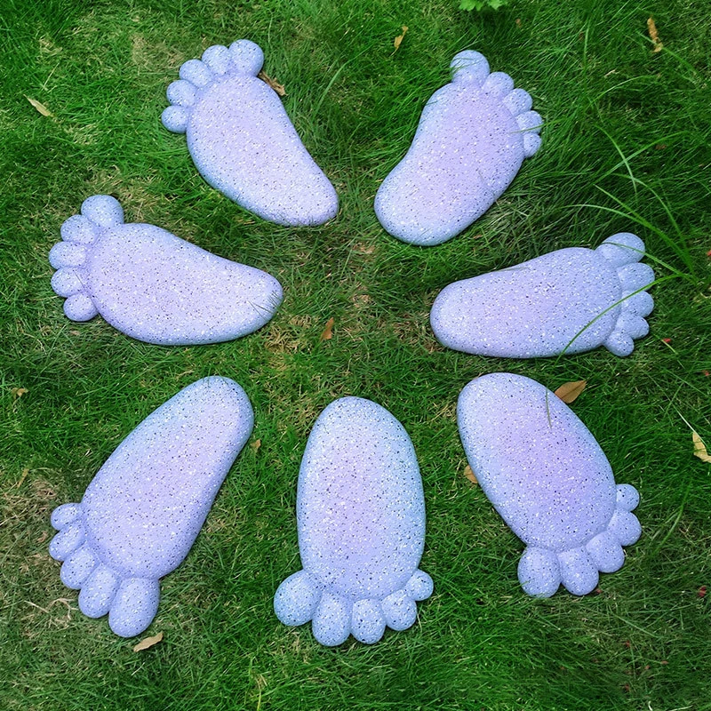 

Outdoor Welcome Stepping Stones Creative Cartoon Feet Shape Paving Ornaments for Garden Courtyard Lawn Layout PLDI889