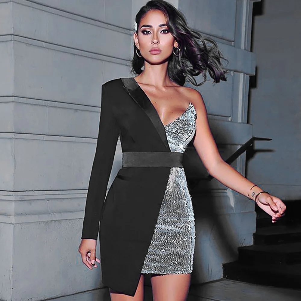 Новые стильные модные женские Асимметричные облегающие пикантные платья с