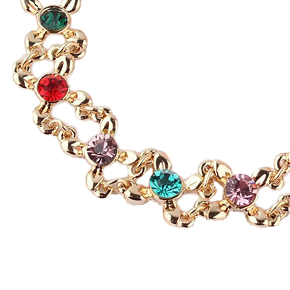 Модные красочные браслеты с кристаллами для женщин женский золотой