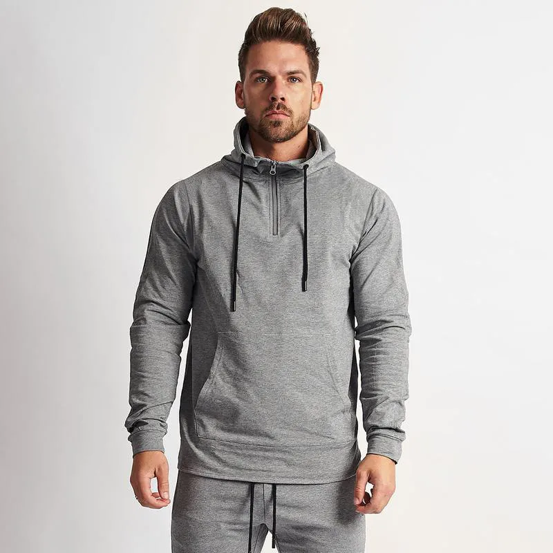 

GYMOHYEAH 2019 New Men's Hoodies Casual Sports gyms Spring and Autumn Winter Fitness Long-sleeved Hooded Men's Hoodie Sweatshirt