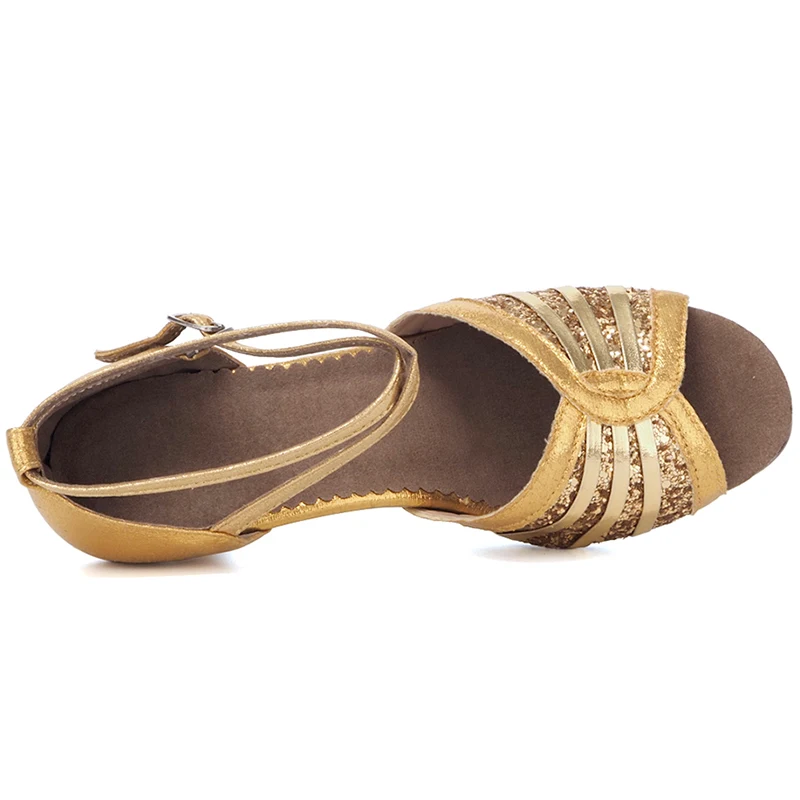 Женские туфли для латиноамериканских танцев танцевальные Блестящие Блестки