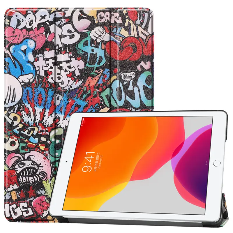 P022 Для iPad 10,2 чехол для Apple iPad 7th Generation A2200 A2198 A2232 Smart Cover Funda Магнитная Складная подставка+ подарок - Цвет: P022