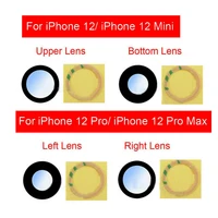 20pcs back camera glass for iphone 12 11 pro max 7 8 6 6s plus x xr xs max rear camera cover lens 3m sticker holder parts