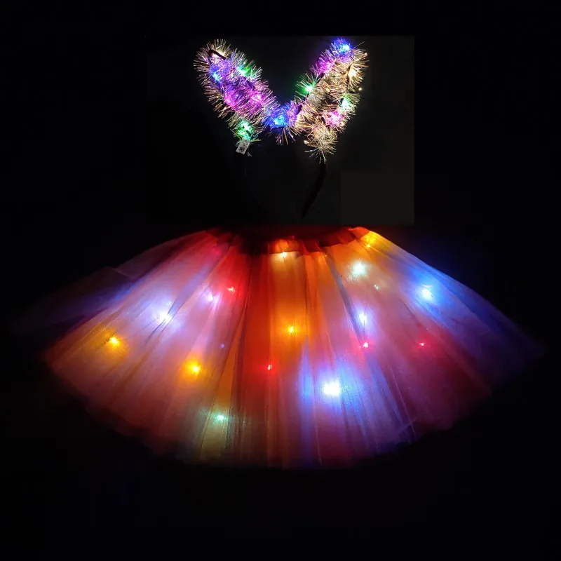 Детская разноцветная юбка пачка из тюля с лампой апельсинового цвета 2020|Юбки| |