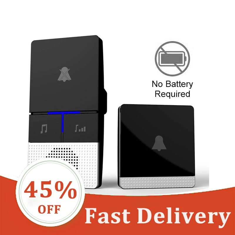 Беспроводной самообеспечивающийся дверной звонок на большие расстояния