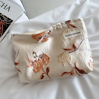 Женская Цветочная косметичка в стиле ретро несессер органайзер для хранения