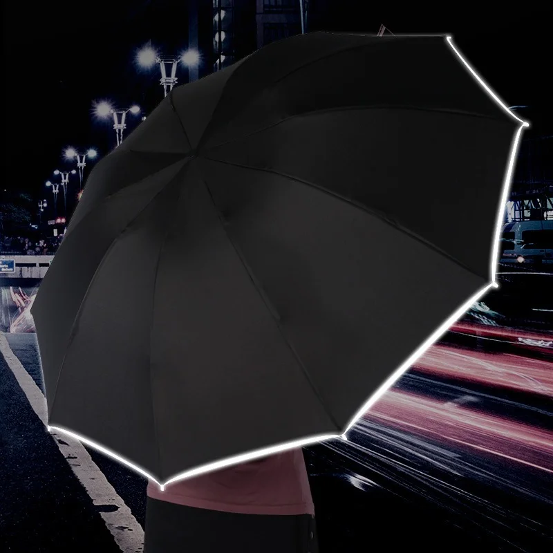 

Xiaomi Umbrella Women's Automatic Umbrella Male LED Automatic With Reflective Stripe 3-Folding Inverted 10 Ribs UV Umbrellas