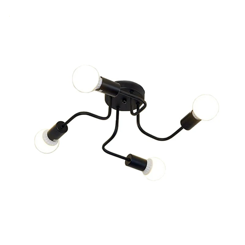 Nordic Retro Industrial Loft Wrought Iron Chandeliers 4 Heads Ceiling Lamp For Home Decor Restaurant Dining Cafe Shop Bar Room | Лампы и