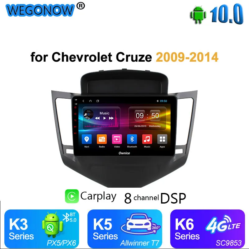 Автомагнитола Ownice 2DIN Android 10 dvd GPS carplay Octa Core 360 Panorama DSP 4G LTE SPDIF для Chevrolet Cruze 2009