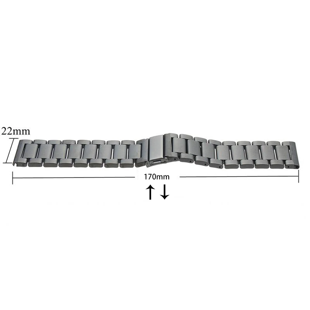 

For Samsung Galaxy wacth 46mm band Gear S3 amazfit gtr 47mm huawei watch gt strap Stainless Steel 22mm watch band babracelet