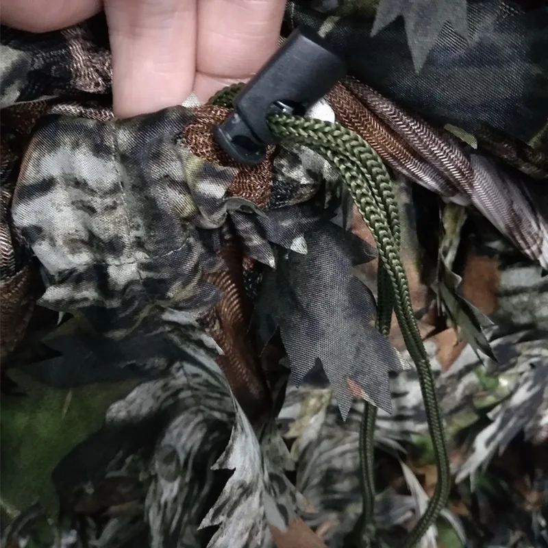 Охотничий Камуфляжный костюм камуфляжный с объемными листьями в стиле гилли