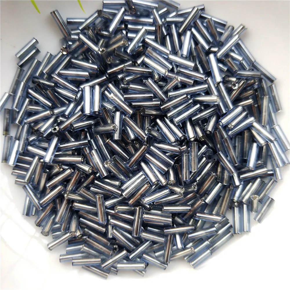 200pcs 2x6mm Long Tube Silver Bugle Beads Spiral Multi-color Czech Glass Seed Spacer For Diy Jewelry Making Accessories | Украшения и