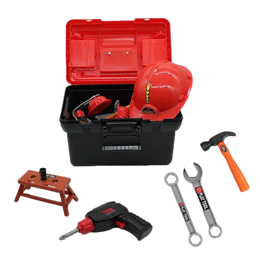 42 шт. детский ящик для инструментов детей притворяйтесь что Play-Building Workshop Toolbox STEM