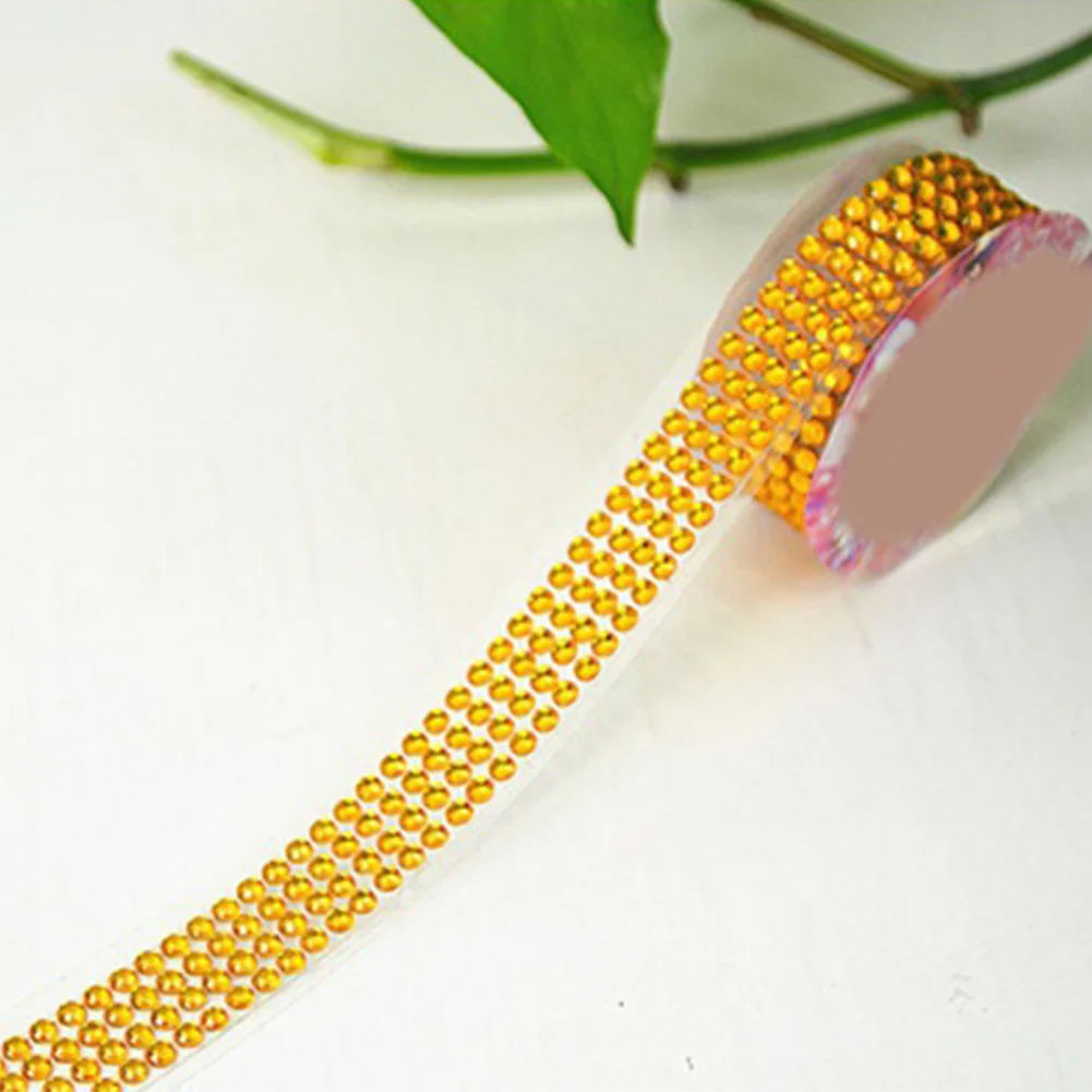 Хрустальные акриловые самоклеящиеся стразы стикер лента для рукоделия