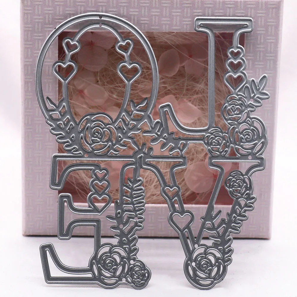 Цветок любовь металлические вырубные штампы сделай сам скрапбукинг альбом